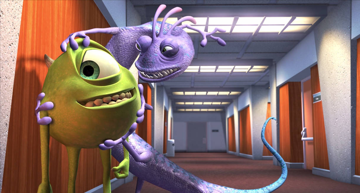 Download Mike Wazowski Randall In Monsters University Wallpaper