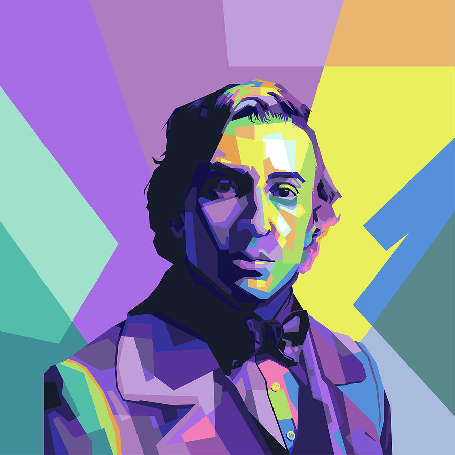 Frederic Chopin In Wpap Pop Art Digital Art