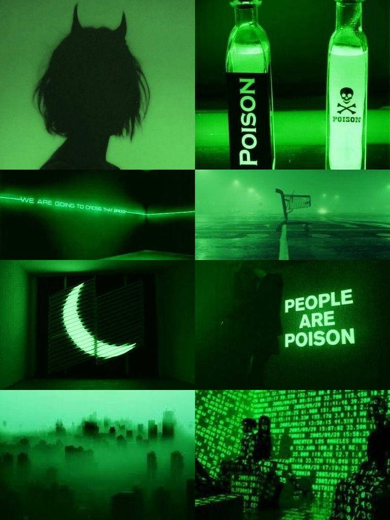 Poison Neon Green Aesthetic Wallpaper