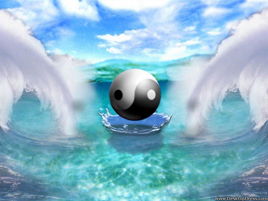 Desktop Wallpaper 3D Background Yin Yang Symbol