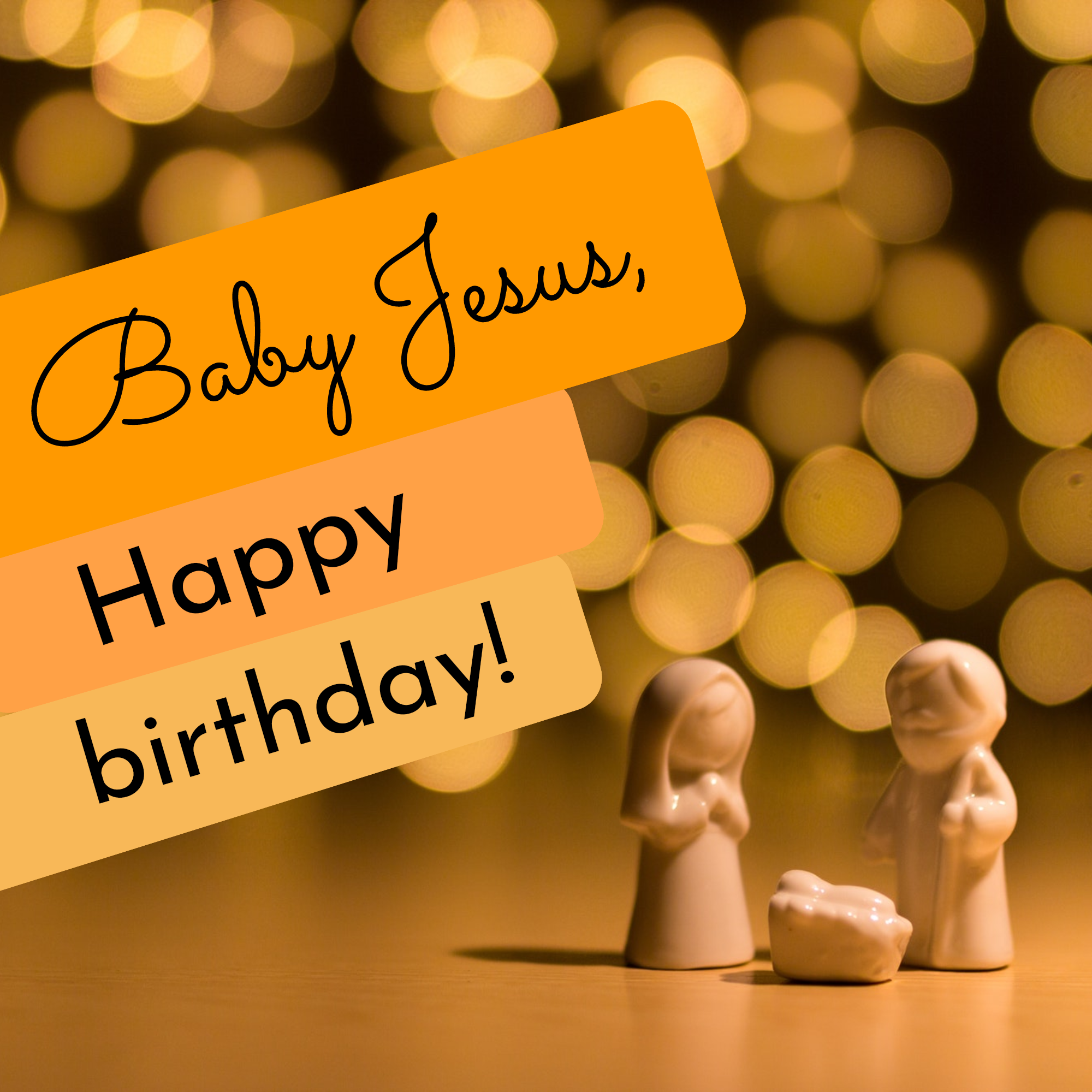 STORY TEMPLATE: Baby Jesus, Happy birthday! Instagram Post