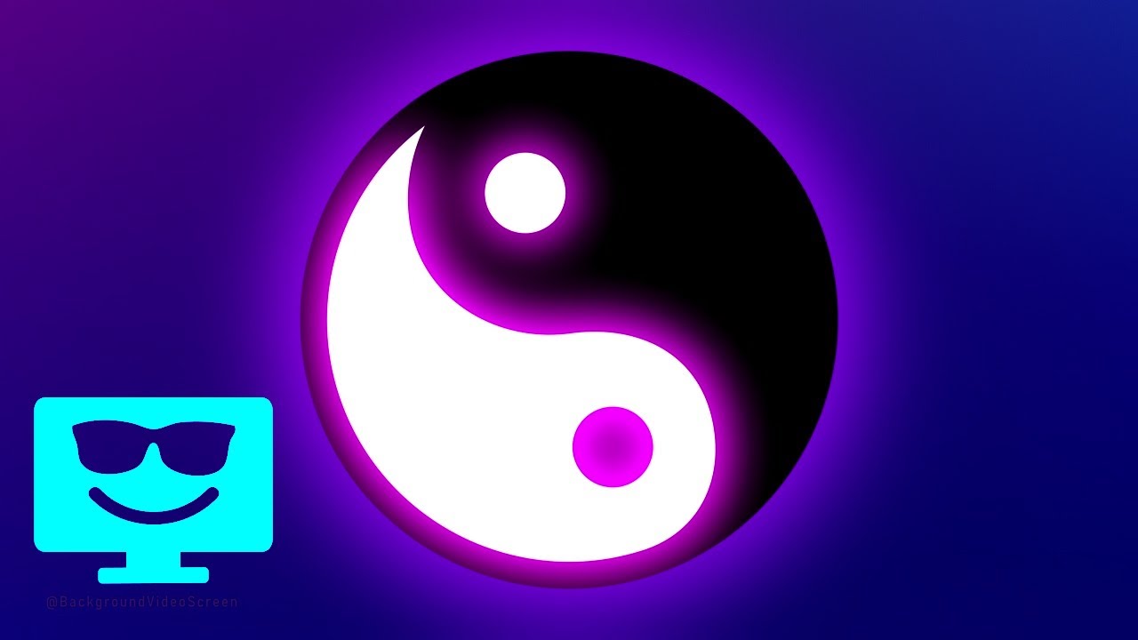 ☯ Screensaver 12 Hours ☯ Yin Yang Symbol Spinning (No sound) Abstract Background Wallpaper