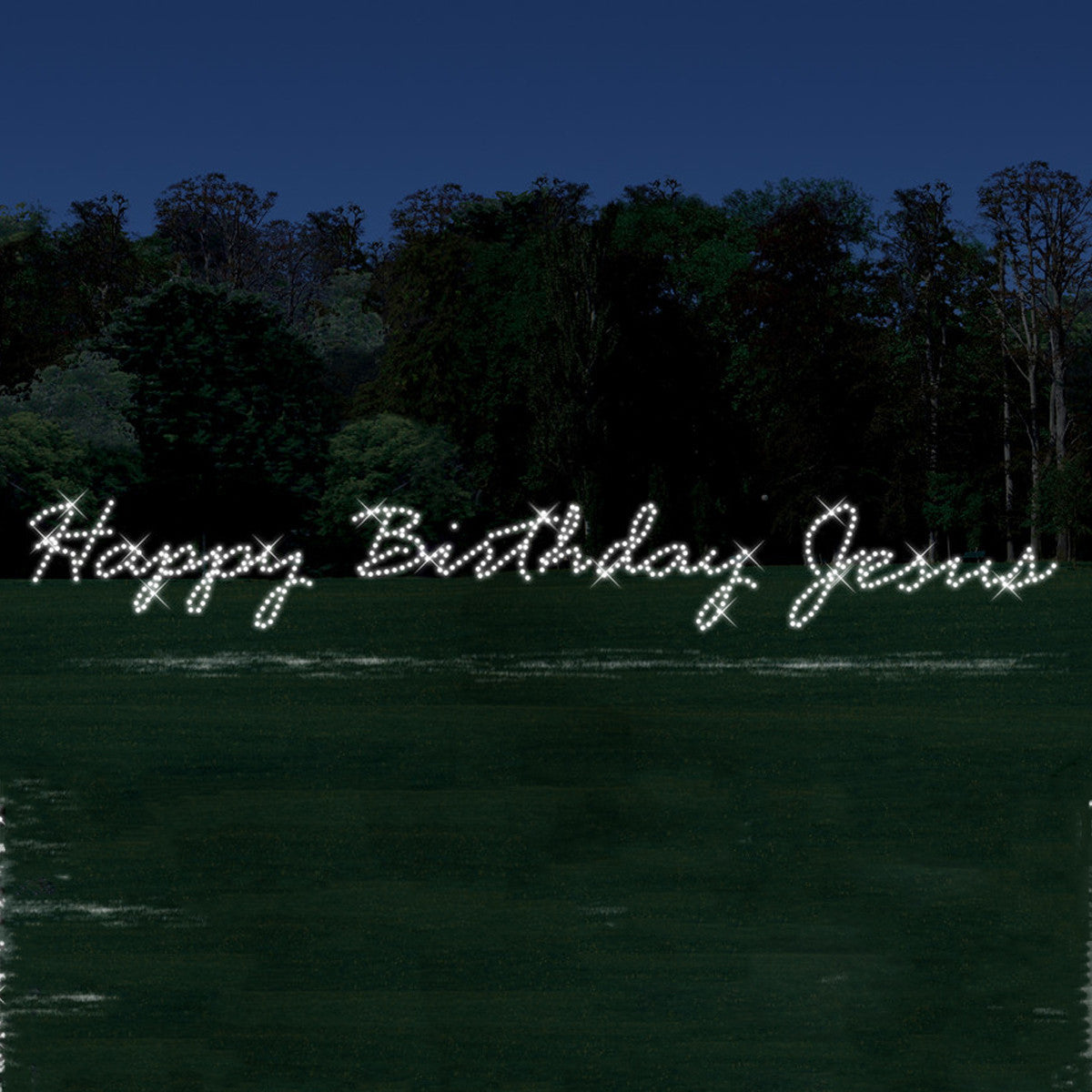 Happy Birthday Jesus LED Ropelight Script Lettering. Frosty's Light Shop
