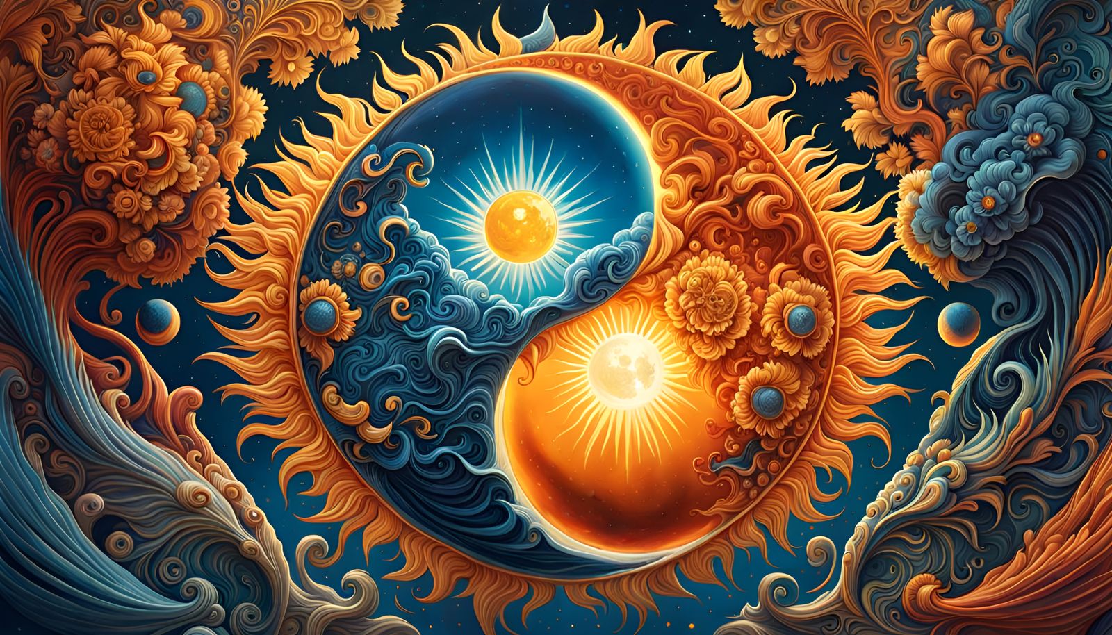 Sun And Moon Yin Yang Symbol