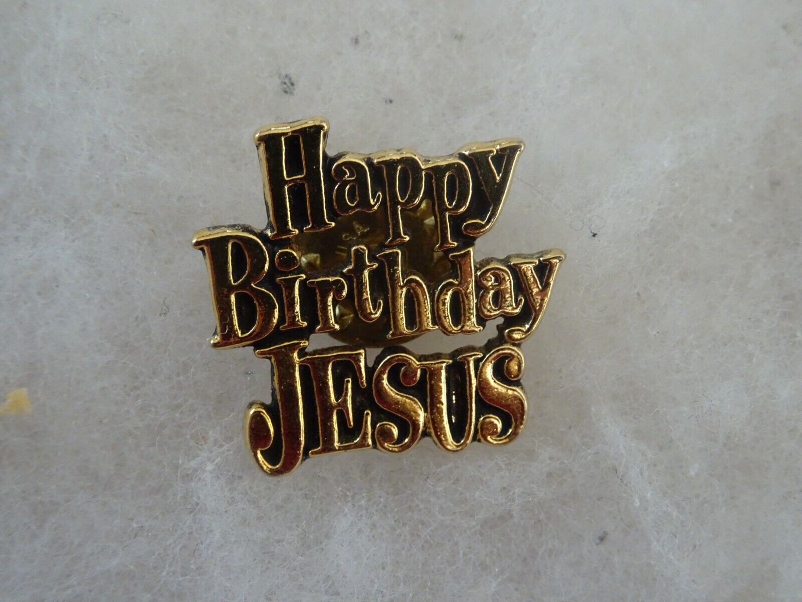 Christmas Happy Birthday Jesus religious symbol logo pin