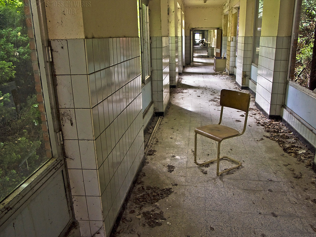 Antwerp Hospital Corridor with Obligatory Empt