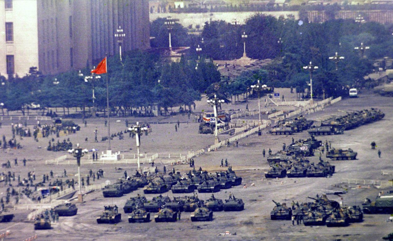 Jeff Widener's historic photo from Tiananmen Square
