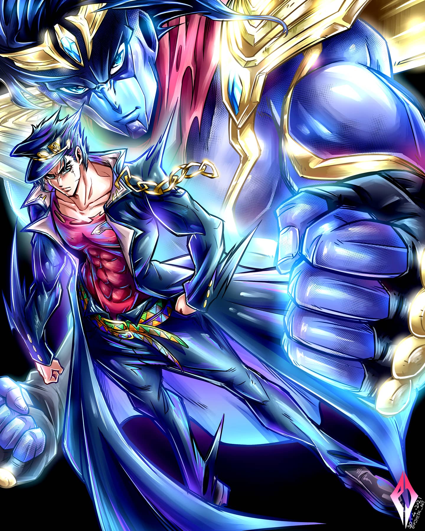 I drew the manliest man alive Jotaro Kujo!!