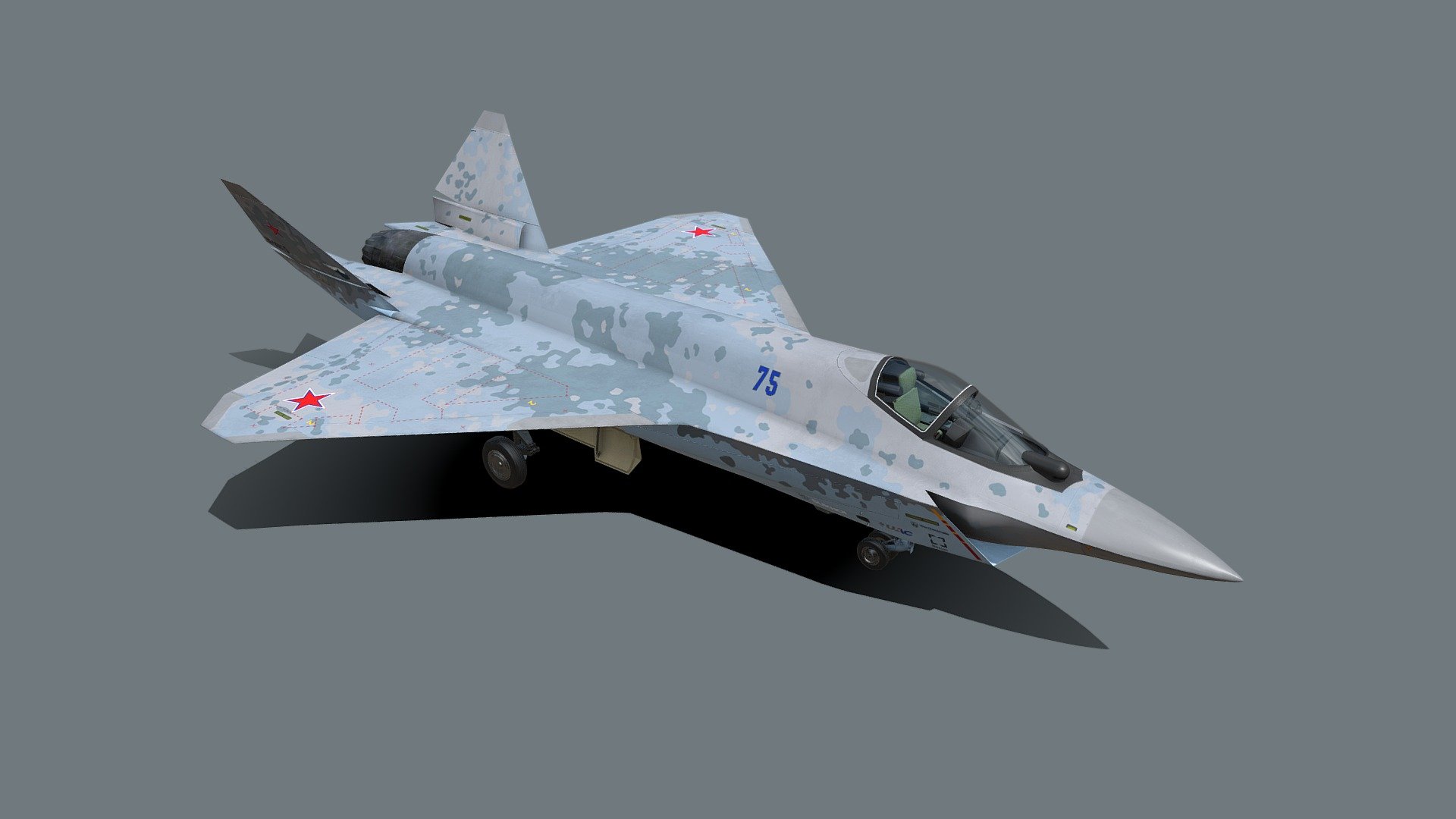 Sukhoi Checkmate T 75 LTS Royalty Free 3D Model By Tim Samedov [0e33a7f]