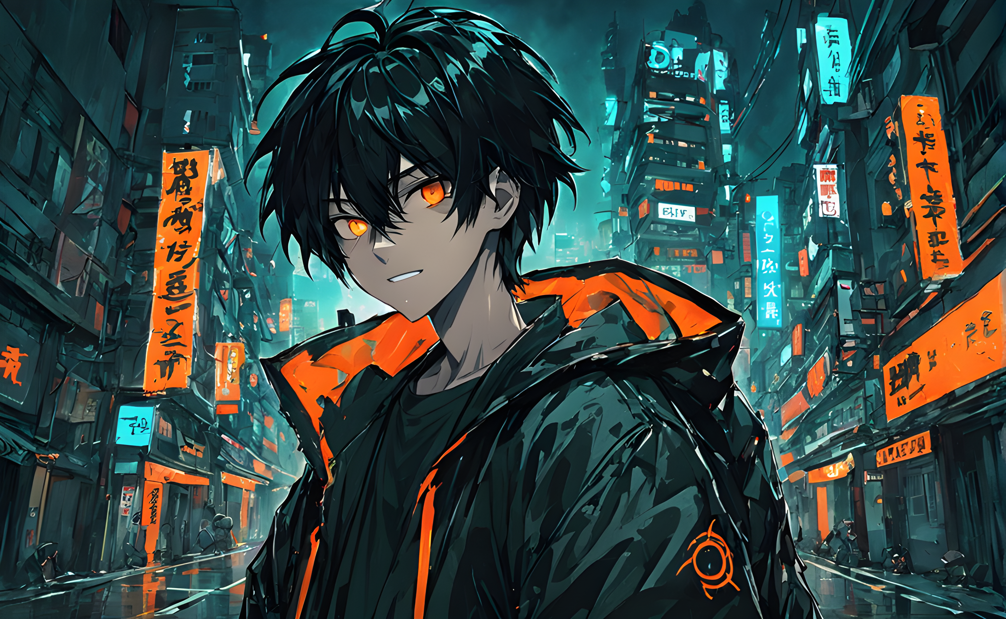 city, night, black, AI Art