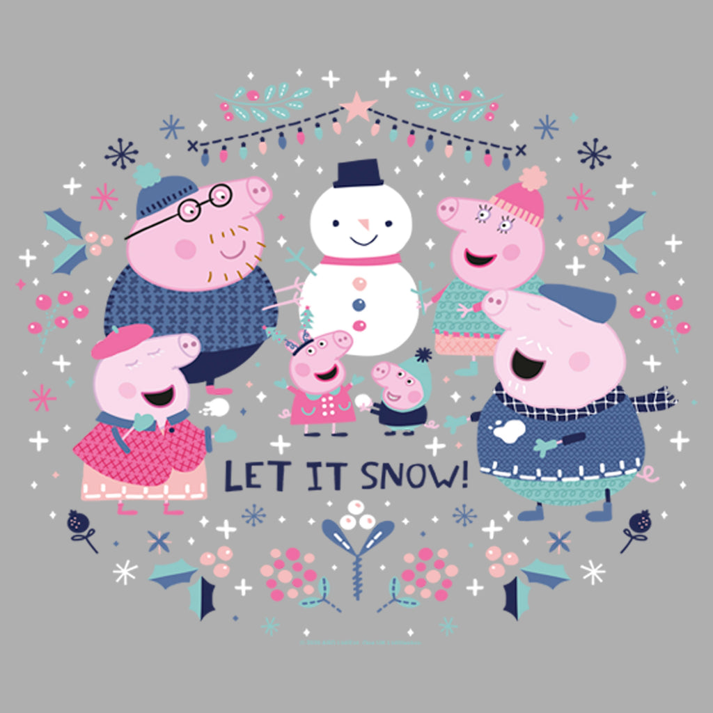 Boy's Peppa Pig Christmas Let It Snow T Shirt
