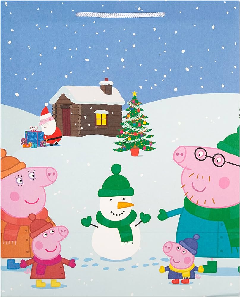 Hallmark Christmas Gift Bag Pack Large Bags in 1 Peppa Pig Design, Health & Household