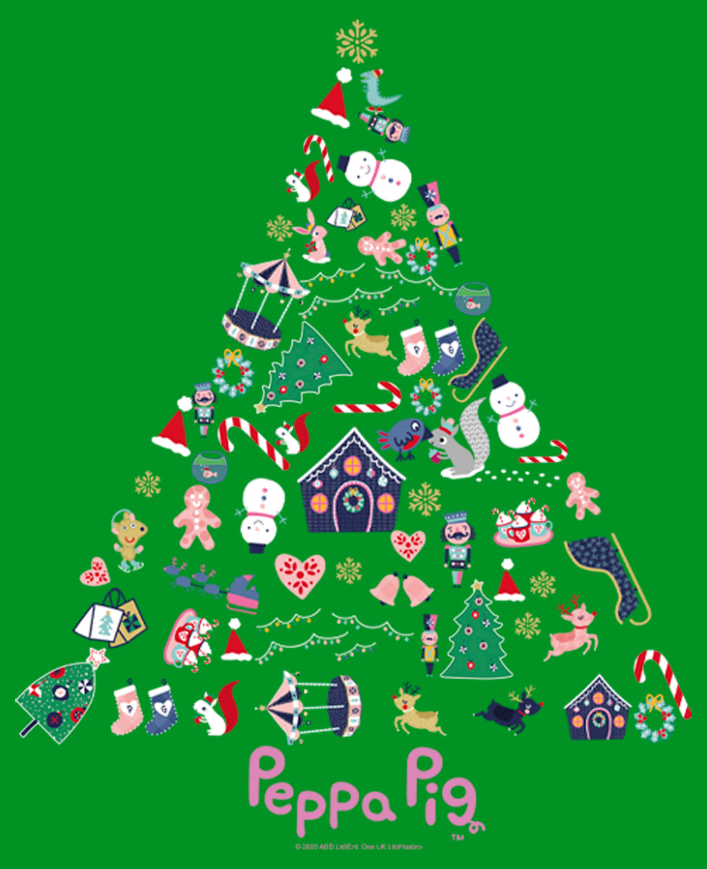Boy's Peppa Pig Christmas Tree Icon T Shirt