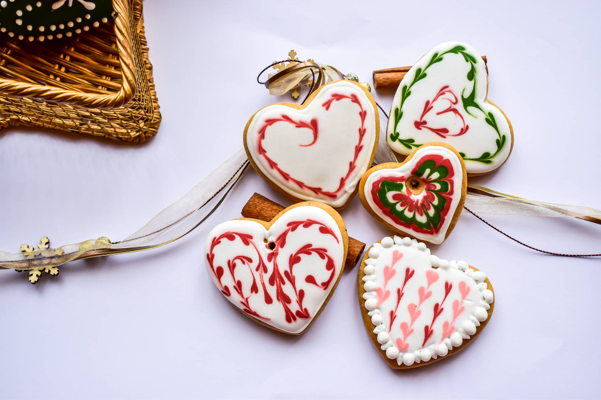 Download Heart Christmas Cookies Wallpaper