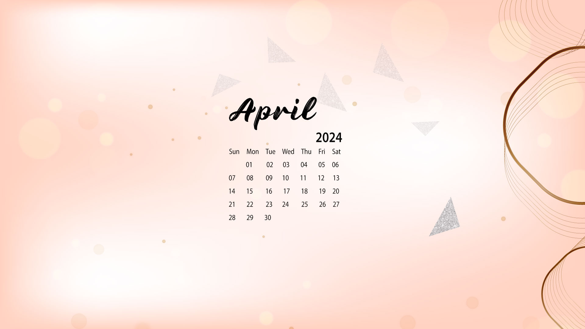 April 2024 Desktop Wallpaper Calendar