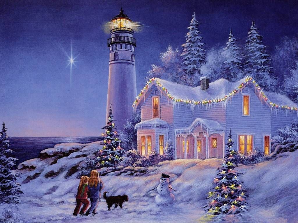 Weihnachtsbilder. Christmas picture, Christmas scenes, Christmas paintings