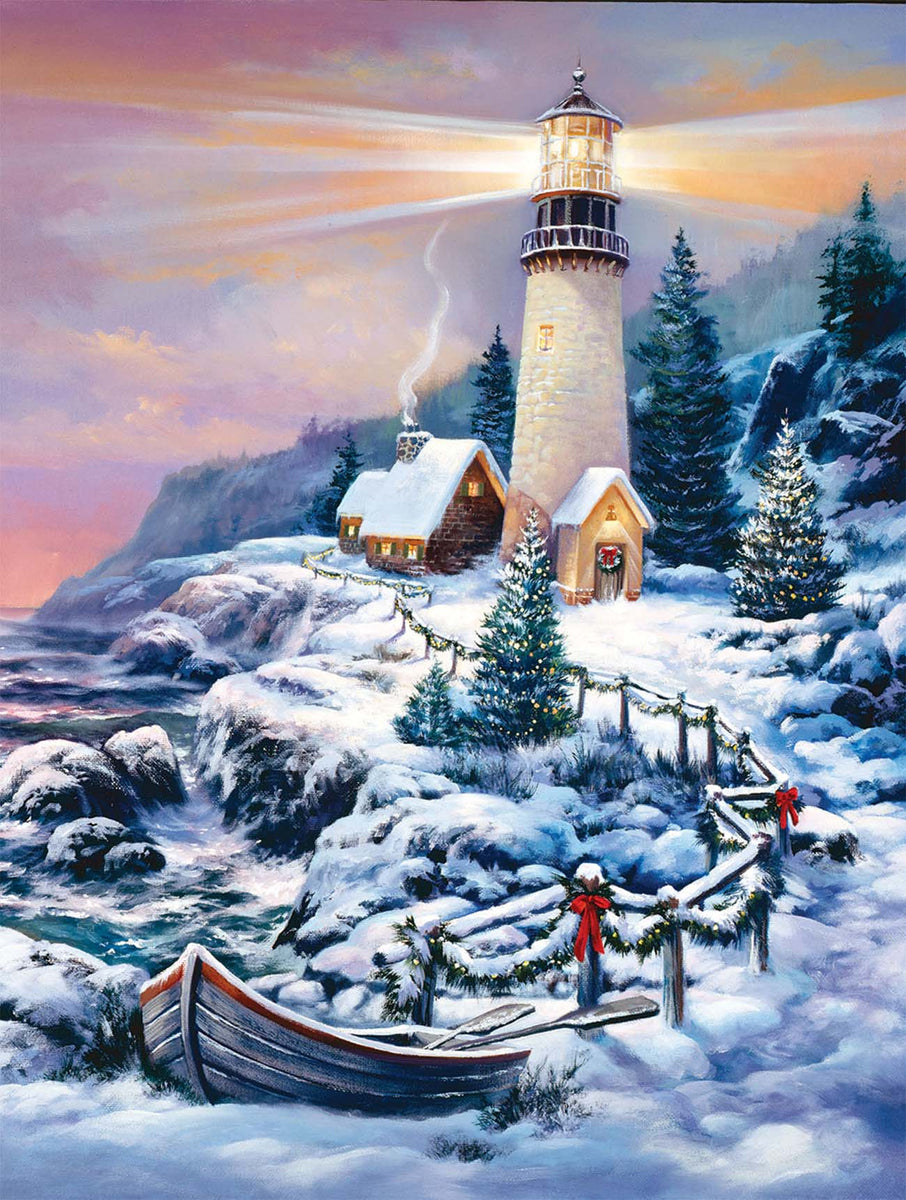 Christmas Lighthouse 5D Diamond Painting.com