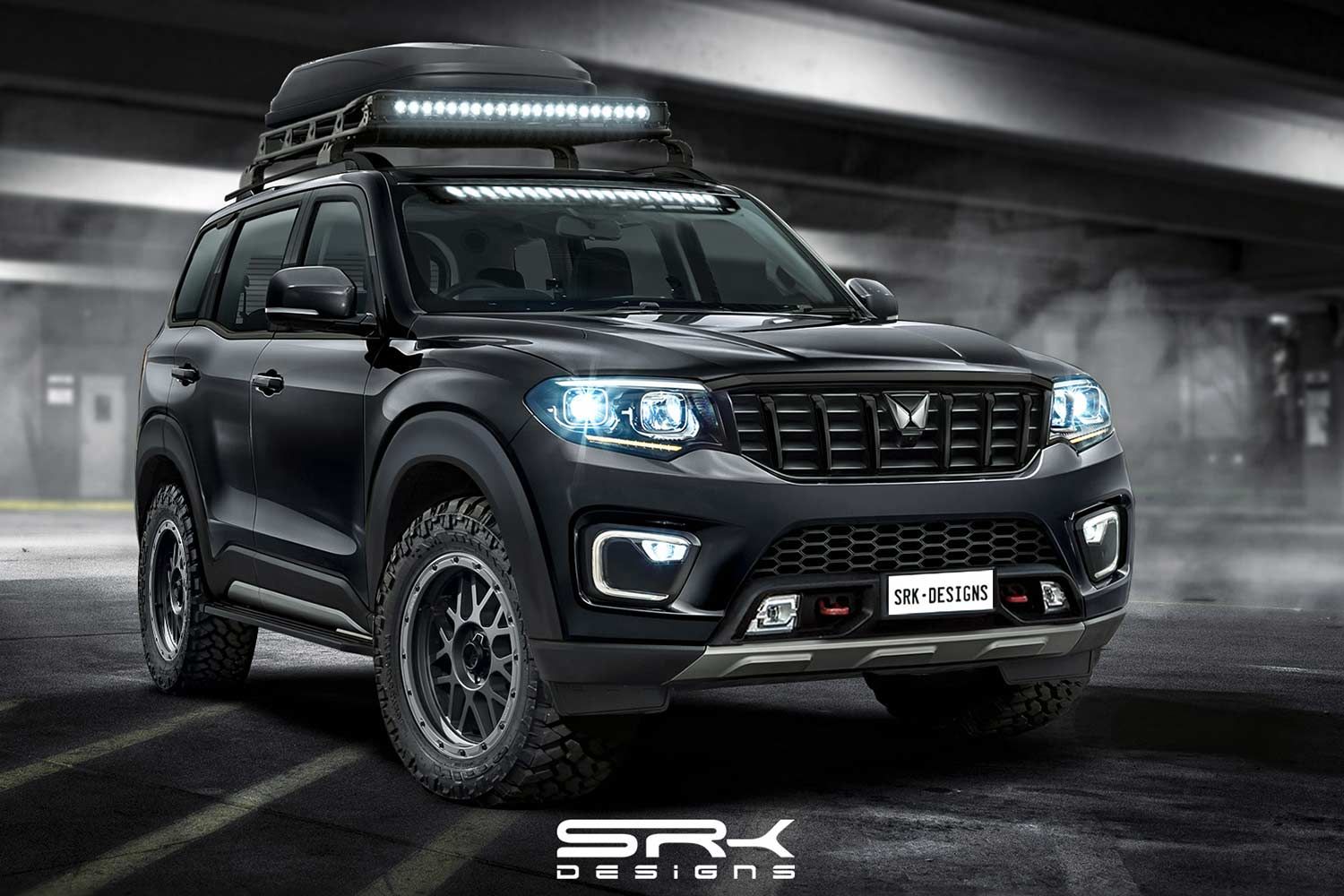 2022 Mahindra Scorpio N Imagined As A Sinister Looking All Back Off Road Vehicle. Scorpio Car, Mahindra Scorpio New Model, Offroad