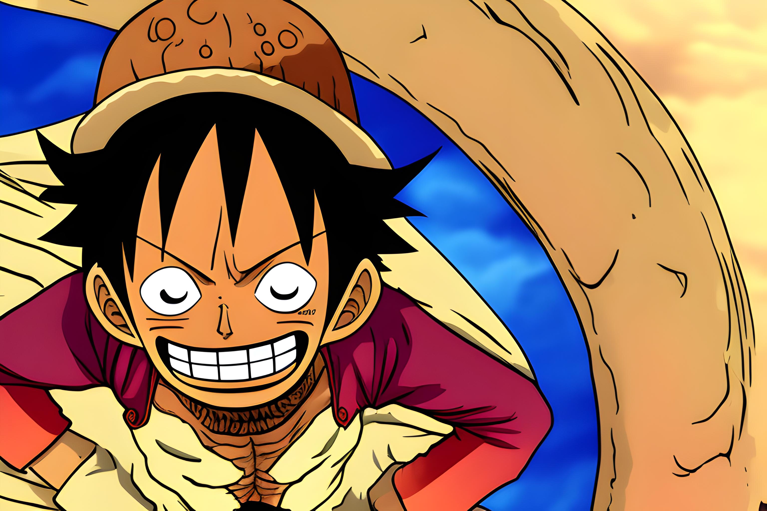 luffy from one piece on the moon