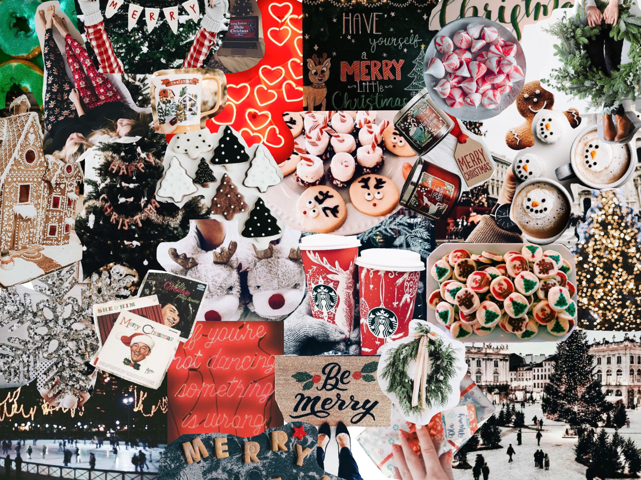 Free download Download Coffee Day Christmas Collage Wallpaper [1920x1080] for your Desktop, Mobile & Tablet. Explore Christmas Collage Desktop Wallpaper, Collage Background, Collage Wallpaper, Aesthetic Collage Wallpaper