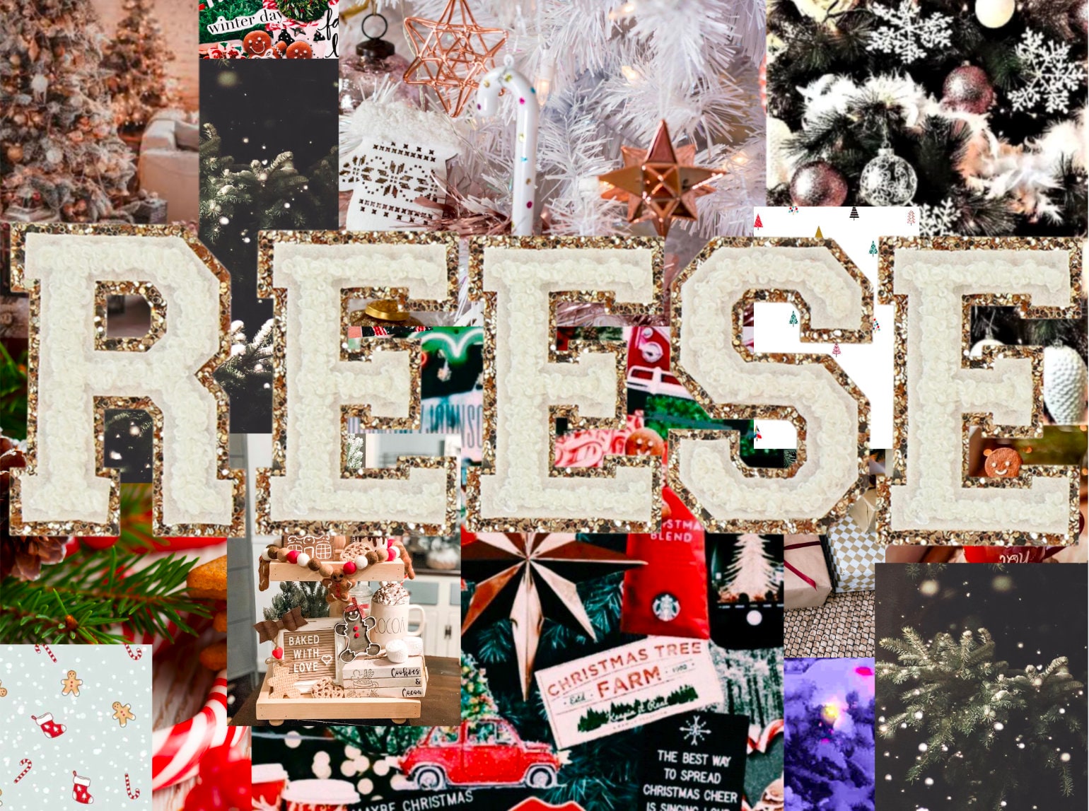 Preppy Christmas Custom Collage digital (Instant Download)