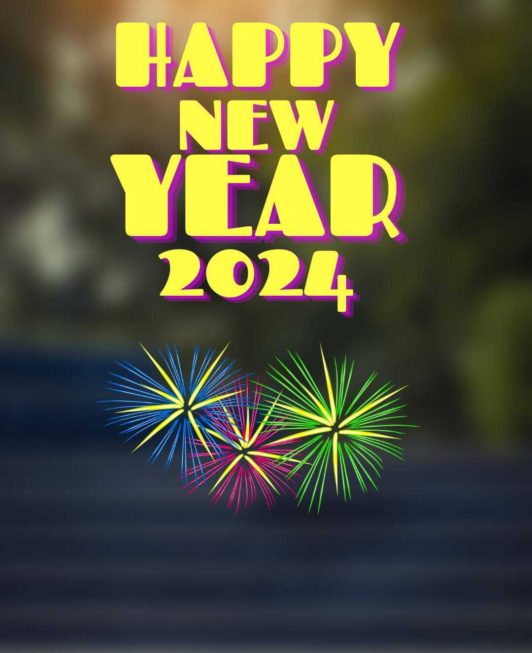 2024 Happy New Year Background HD For Editing Wallpaper