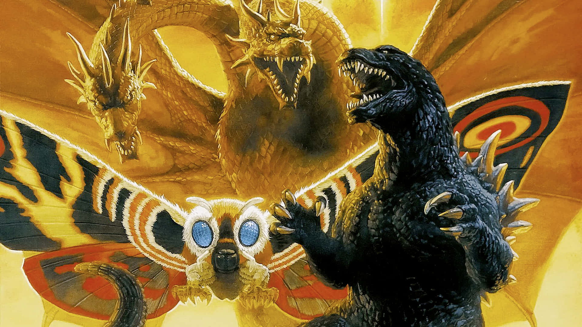 Godzilla Vs Mothra Wallpaper