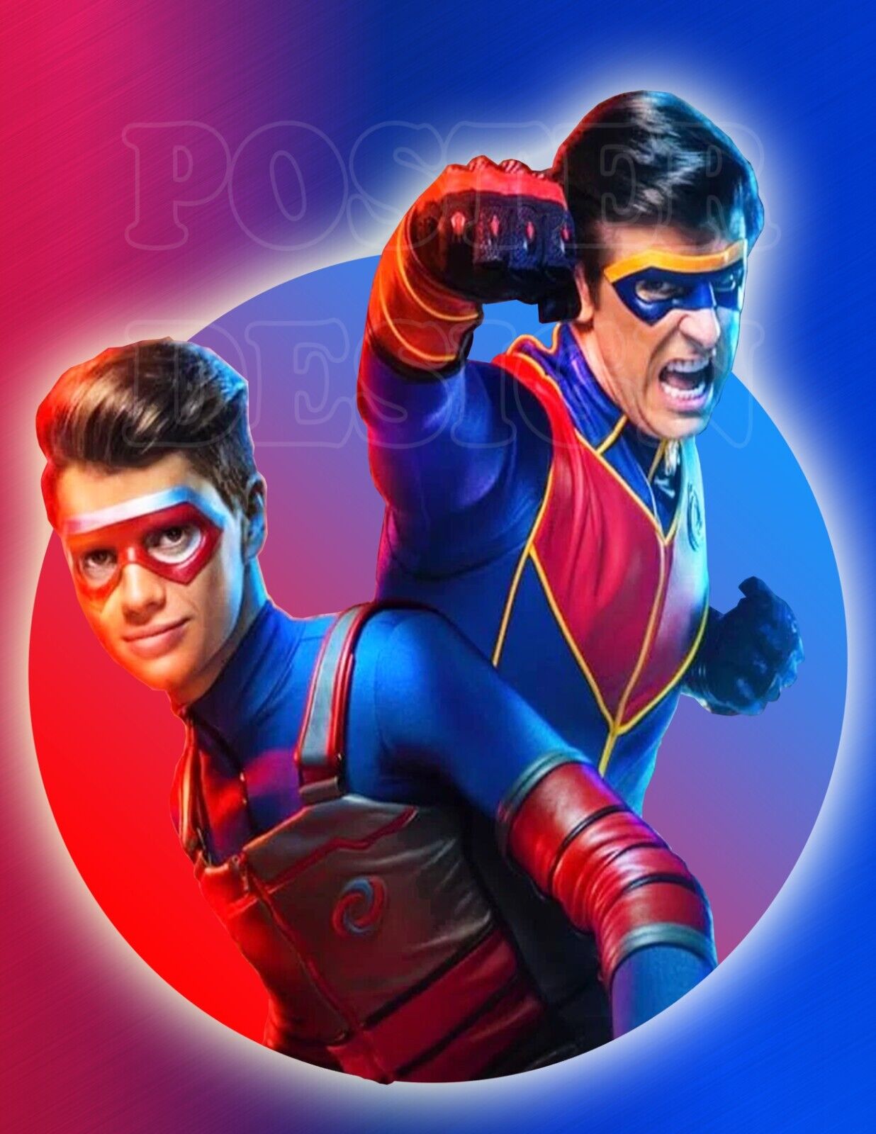 HENRY DANGER TIME Original Custom Art Poster Show Superheroes