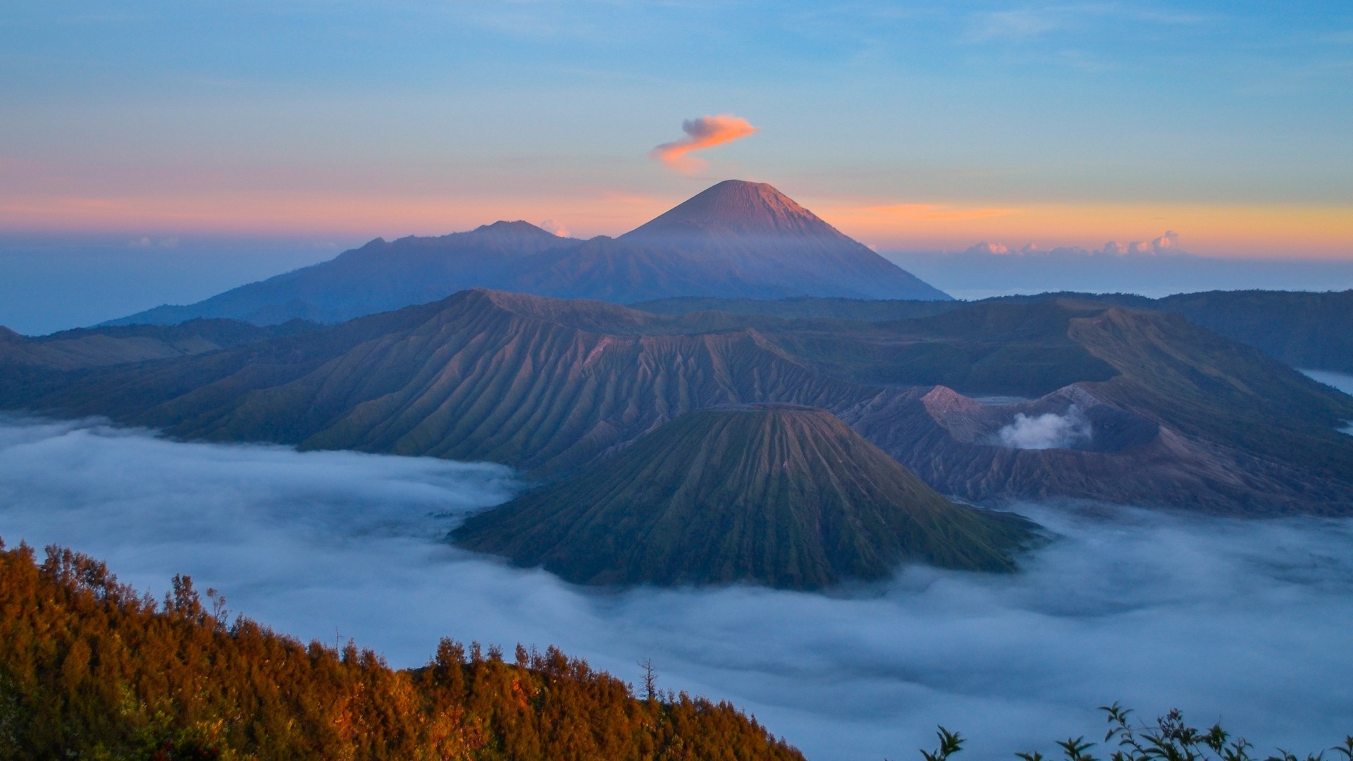 Volcano, Mountains, Bromo Tenger Seven, Seven, Indonesia. Picture, Photo, Desktop Wallpaper
