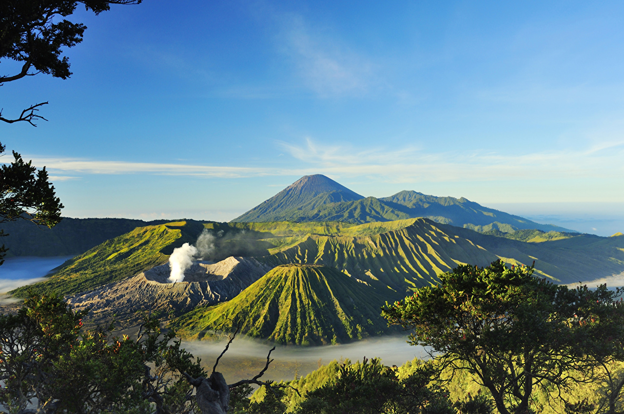 Photo Indonesia volcanoes Mount Bromo Surabaya Nature Mountains