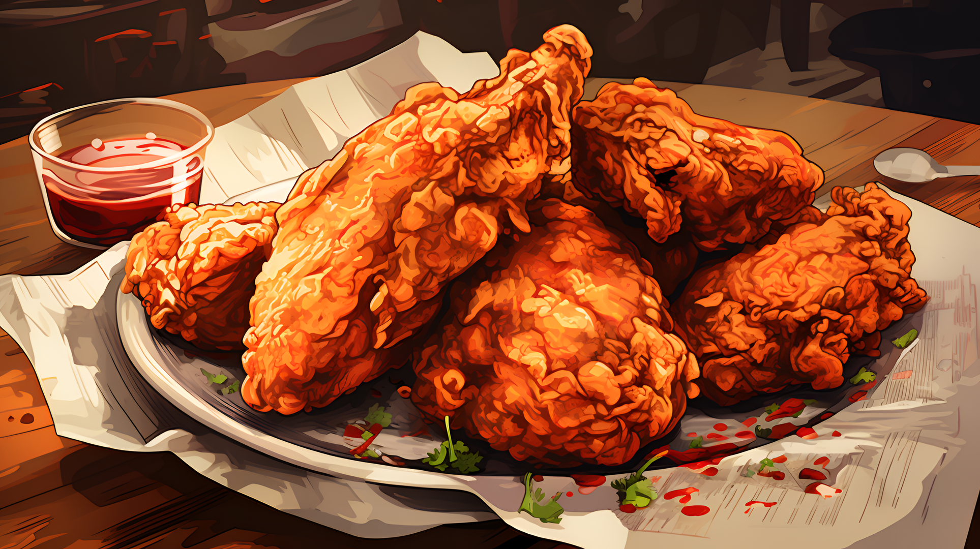 Crispy Fried Chicken HD Wallpaper