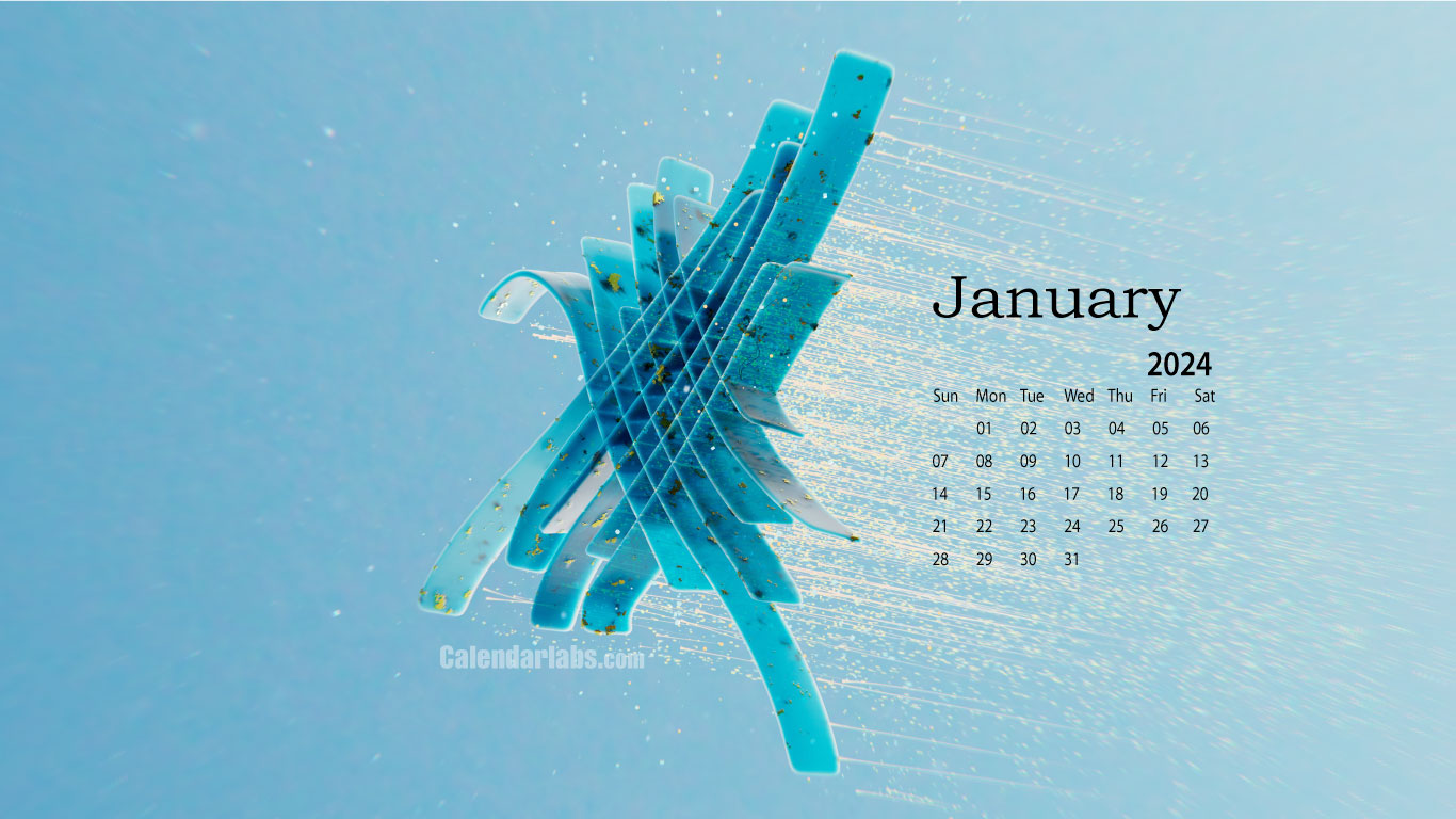 January 2024 Desktop Wallpaper Calendar