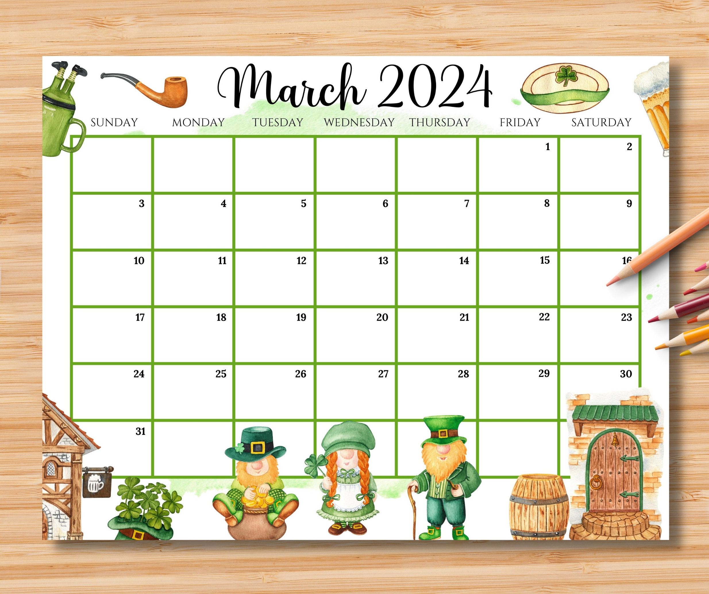 March 2024 Calendar Wallpapers Wallpaper Cave