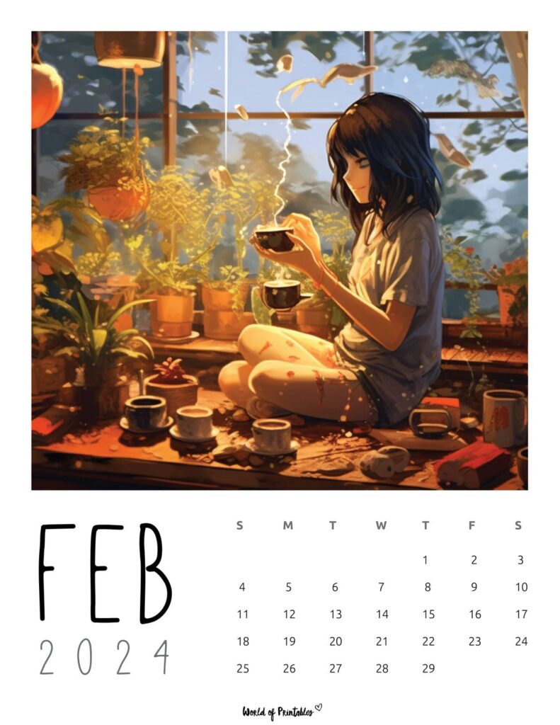 February 2024 Calendar Wallpapers Wallpaper Cave