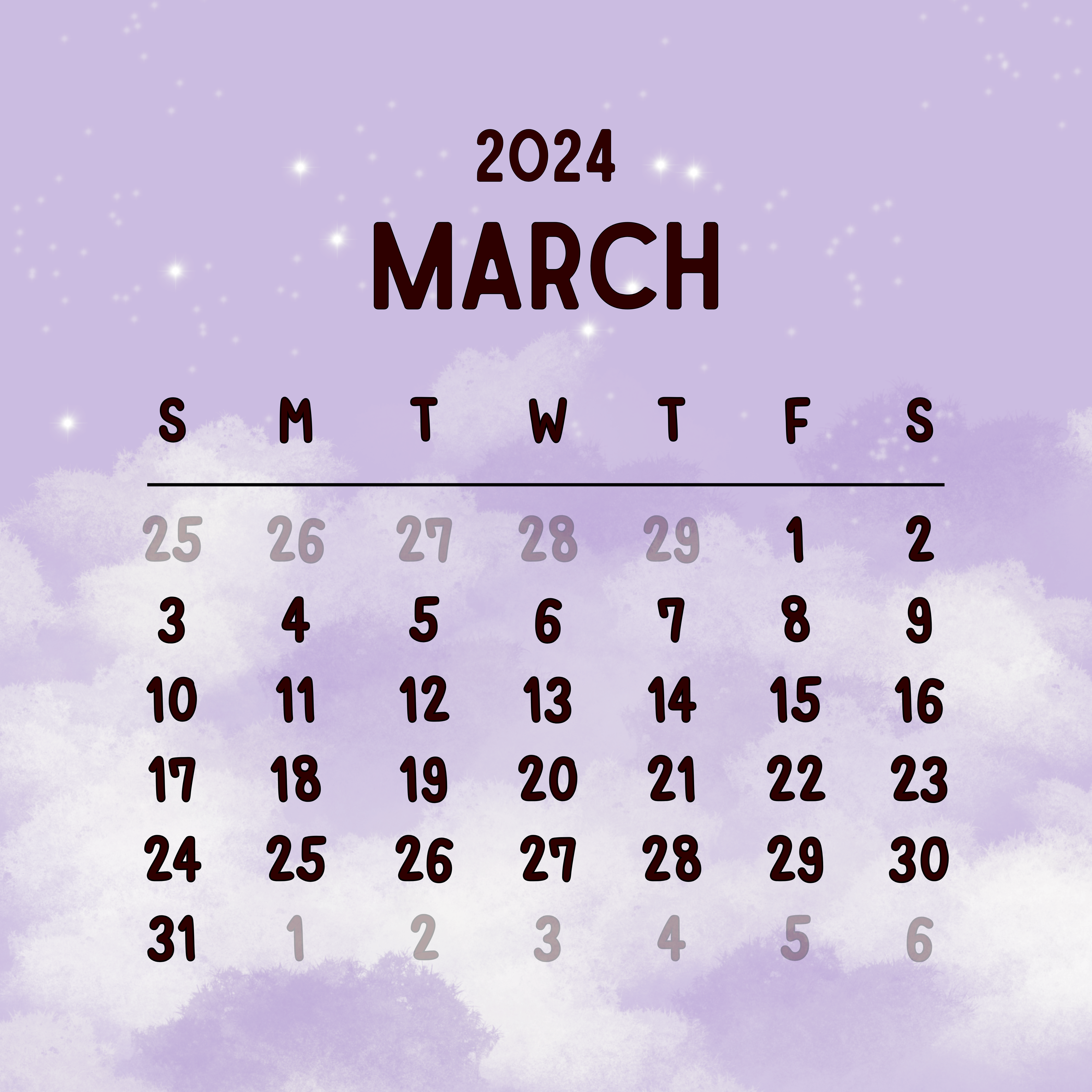 Monthly Calendar 2024, March Calendar 2024, March 2024, Calendar 2024, digital Calendar. Digital calendar, Calendar, October calendar