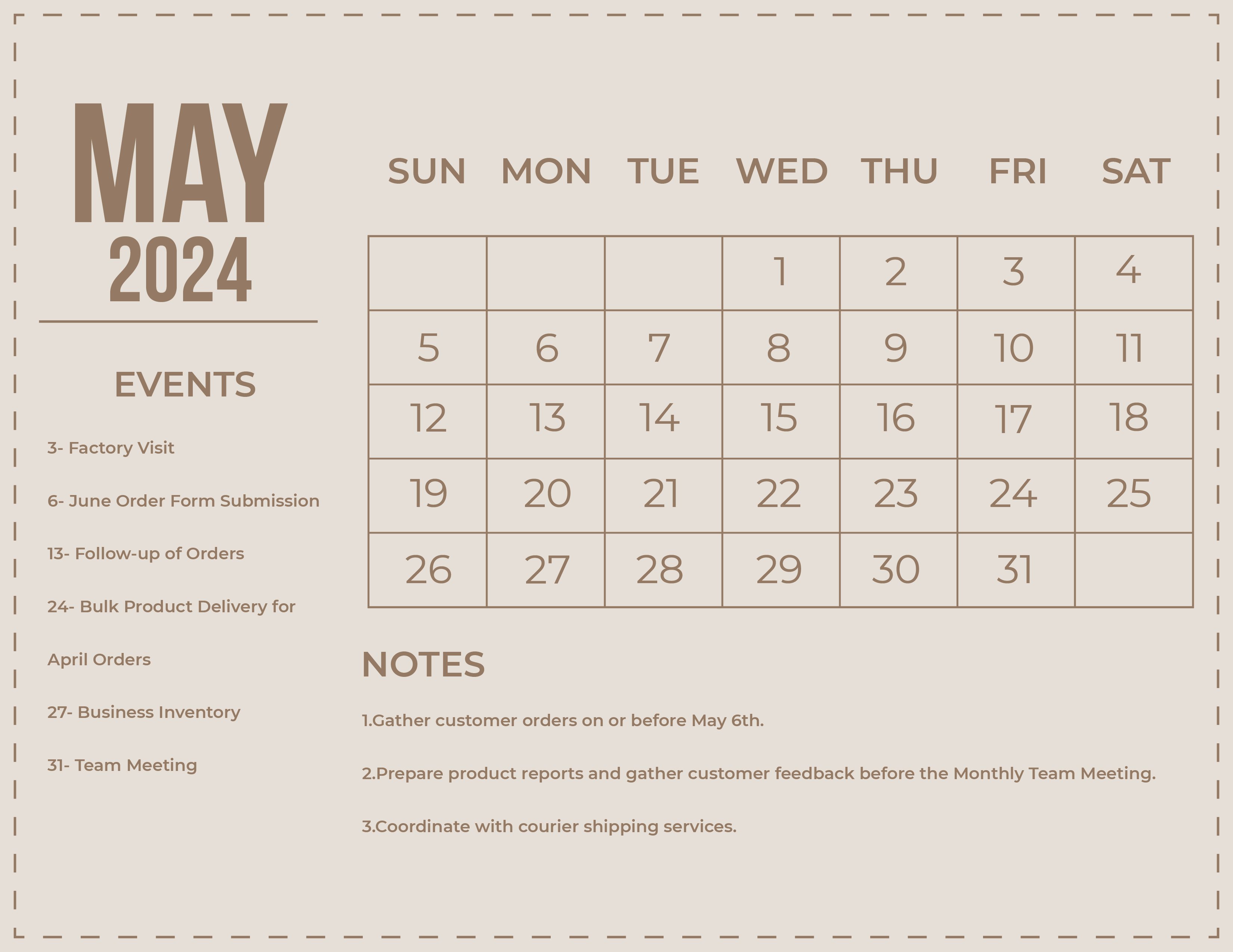 Printable May 2024 Monthly Calendar in Word, Illustrator, EPS, SVG, JPG