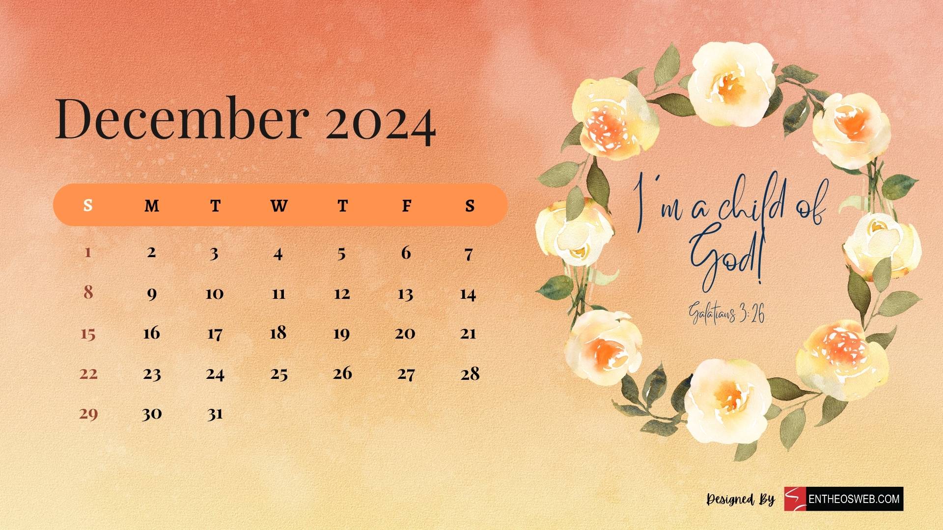 2024 Christian Calendar Wallpaper