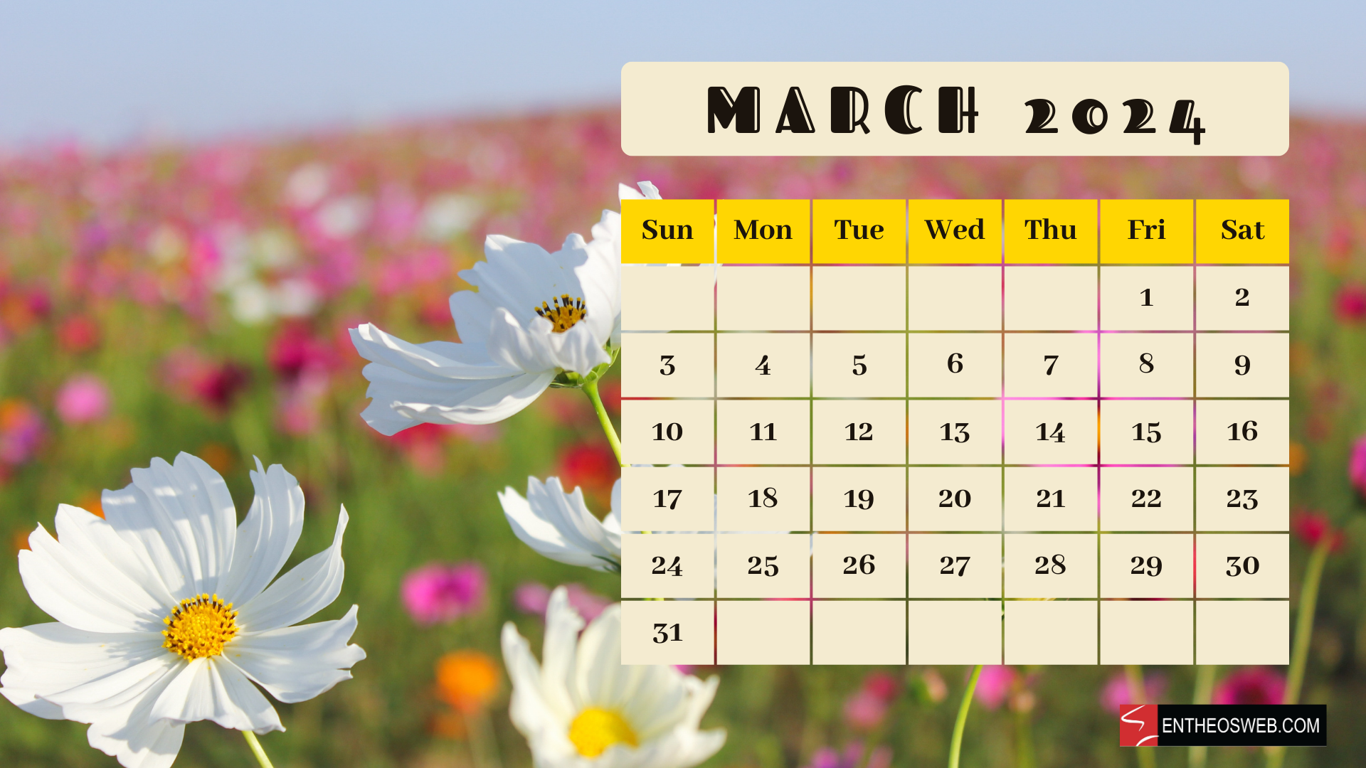 Flowers 2024 Calendar