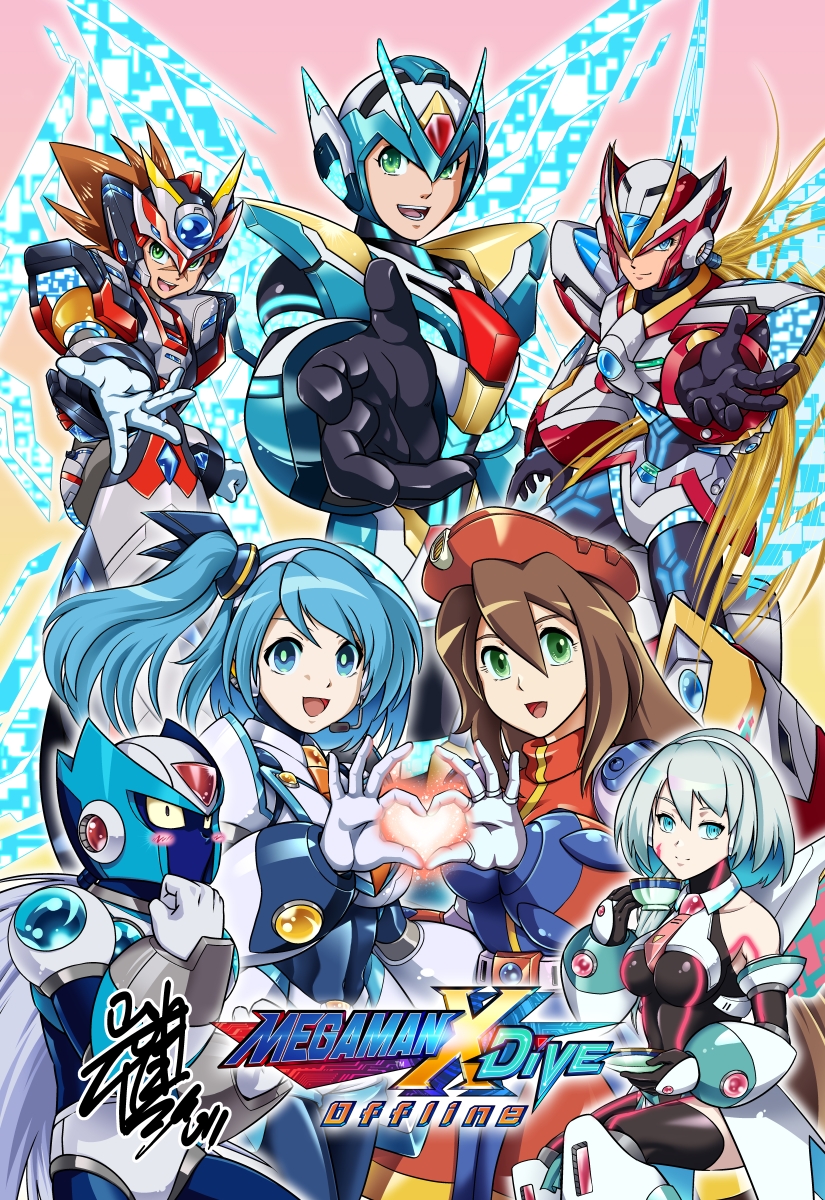 Mega Man Celebrate The Recent Launch Of Mega Man X DiVE Offline, Enjoy This X Cellent Artwork Created By Yoshihiro Iwamoto! You Can Dive In To The World Of X