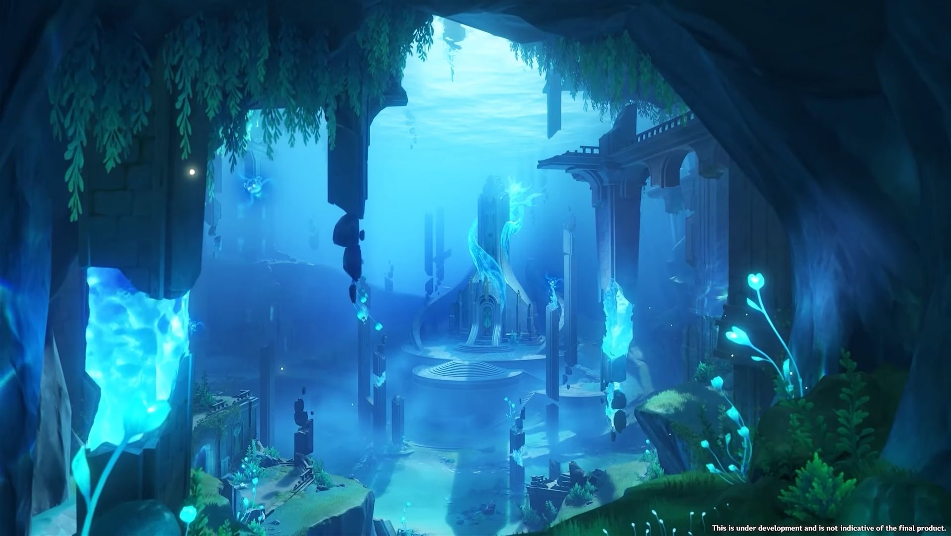 Fontaine Genshin impact. Underwater wallpaper, Landscape scenery, Aesthetic wallpaper