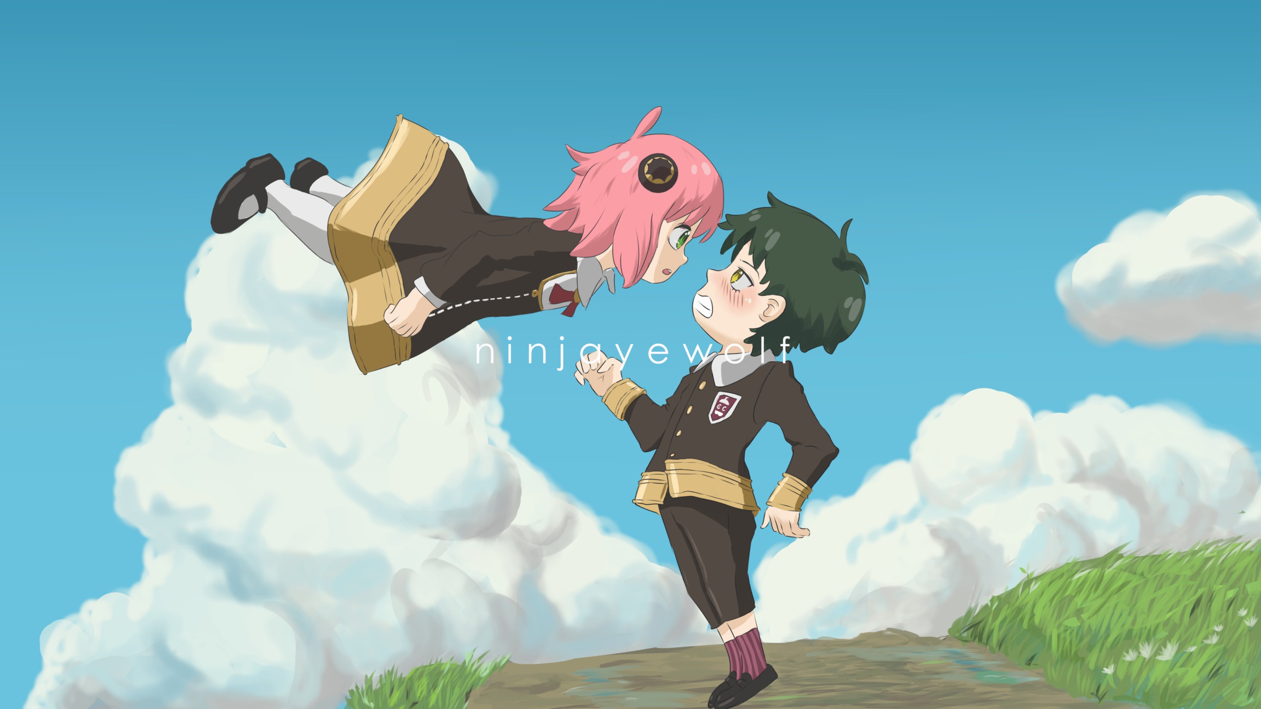 Yan Ang Purr Inspired Anya And Damian Art That You Can Use As Your Desktop Wallpaper!