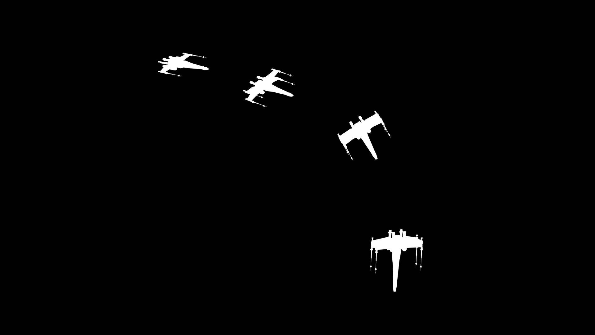 Download Dark Minimalist X Wings Wallpaper