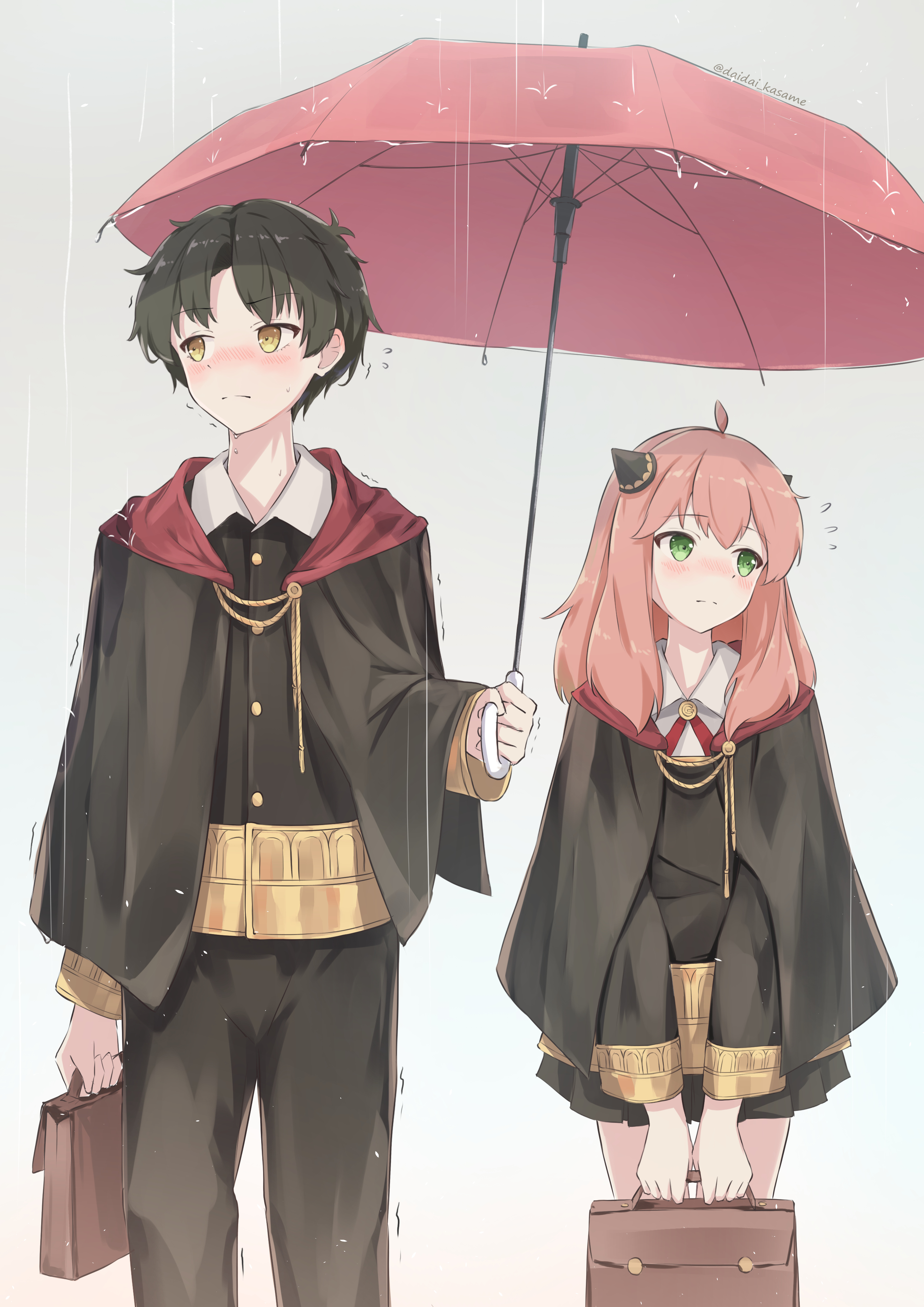 anya and damian desmond (spy x family) drawn by daidai_(daidai826)