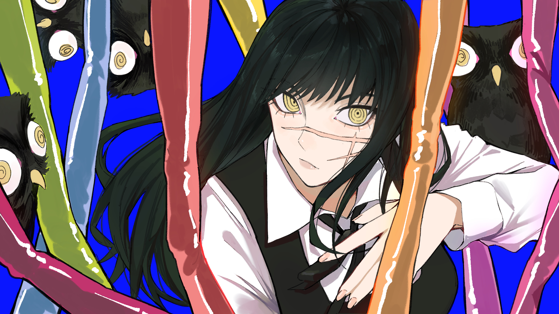 yoru and war devil (chainsaw man) drawn