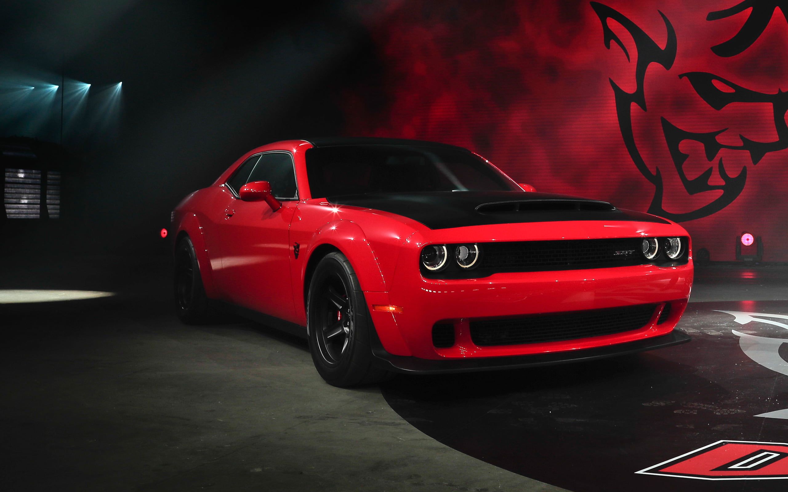 Dodge Challenger Dodge Challenger Demon SRT #car #vehicle red cars K # wallpaper #hdwallpaper #desktop. Dodge challenger, Dodge, Challenger