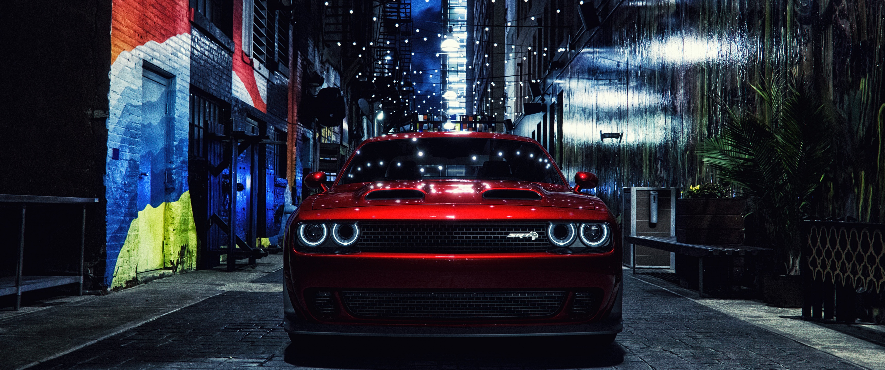 Dodge Challenger SRT Hellcat Wallpaper 4K, Muscle cars