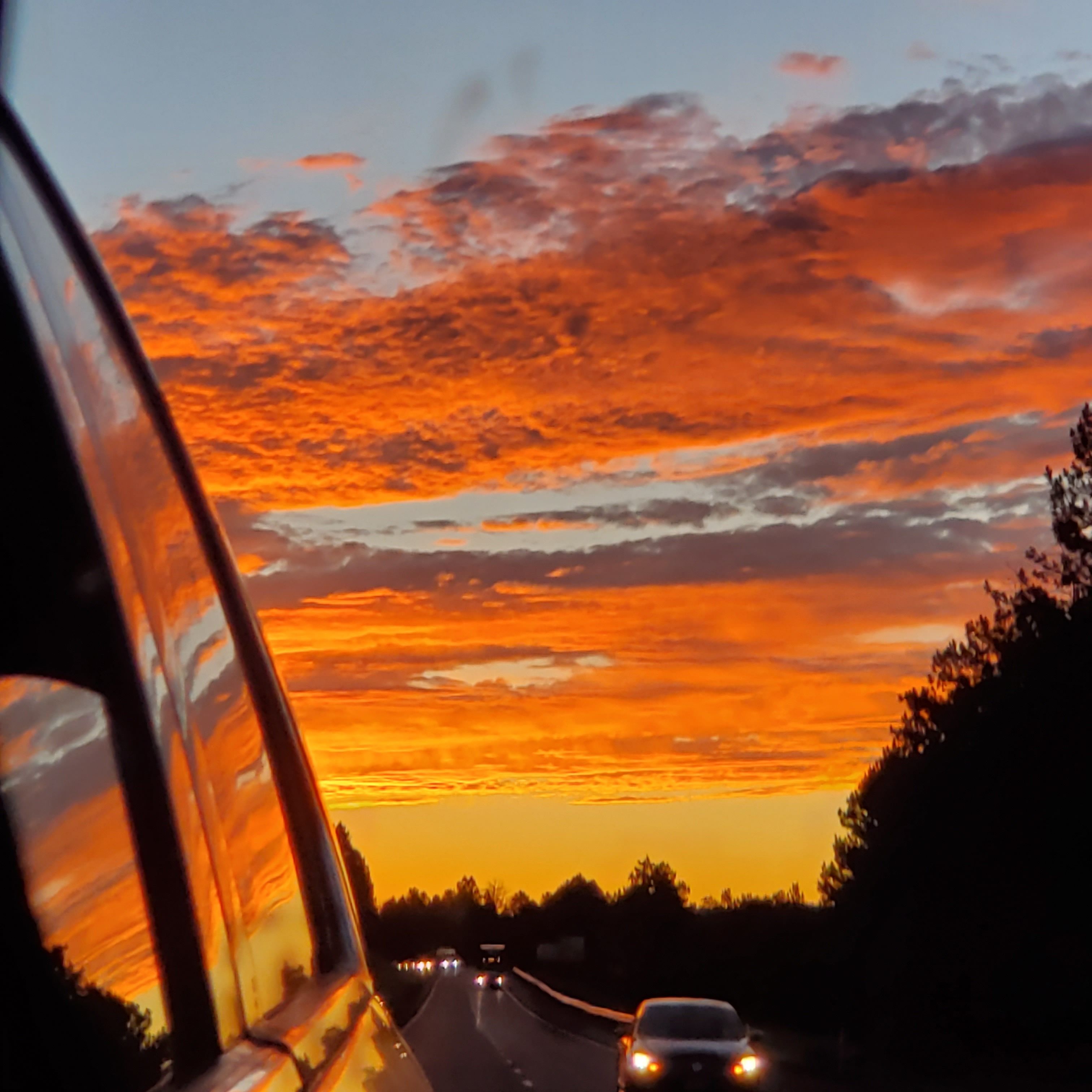 A sunset drive #traveling. Night scenery, Sunset picture, Sunset