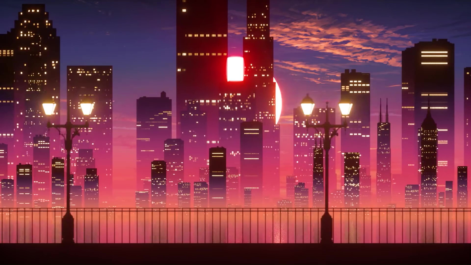 City Sunset Drive Live Wallpaper