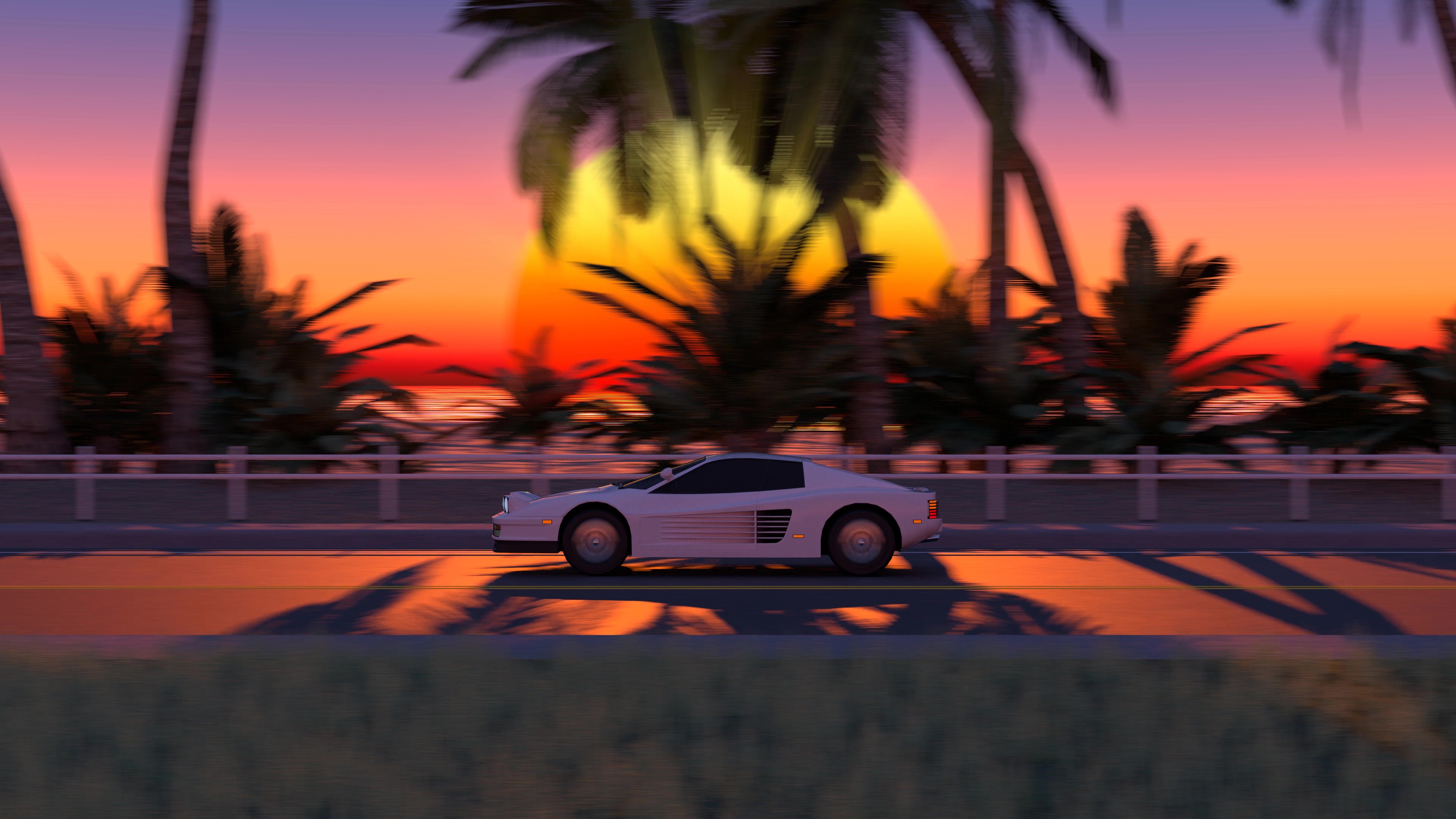 Sunset Drive Live Wallpaper