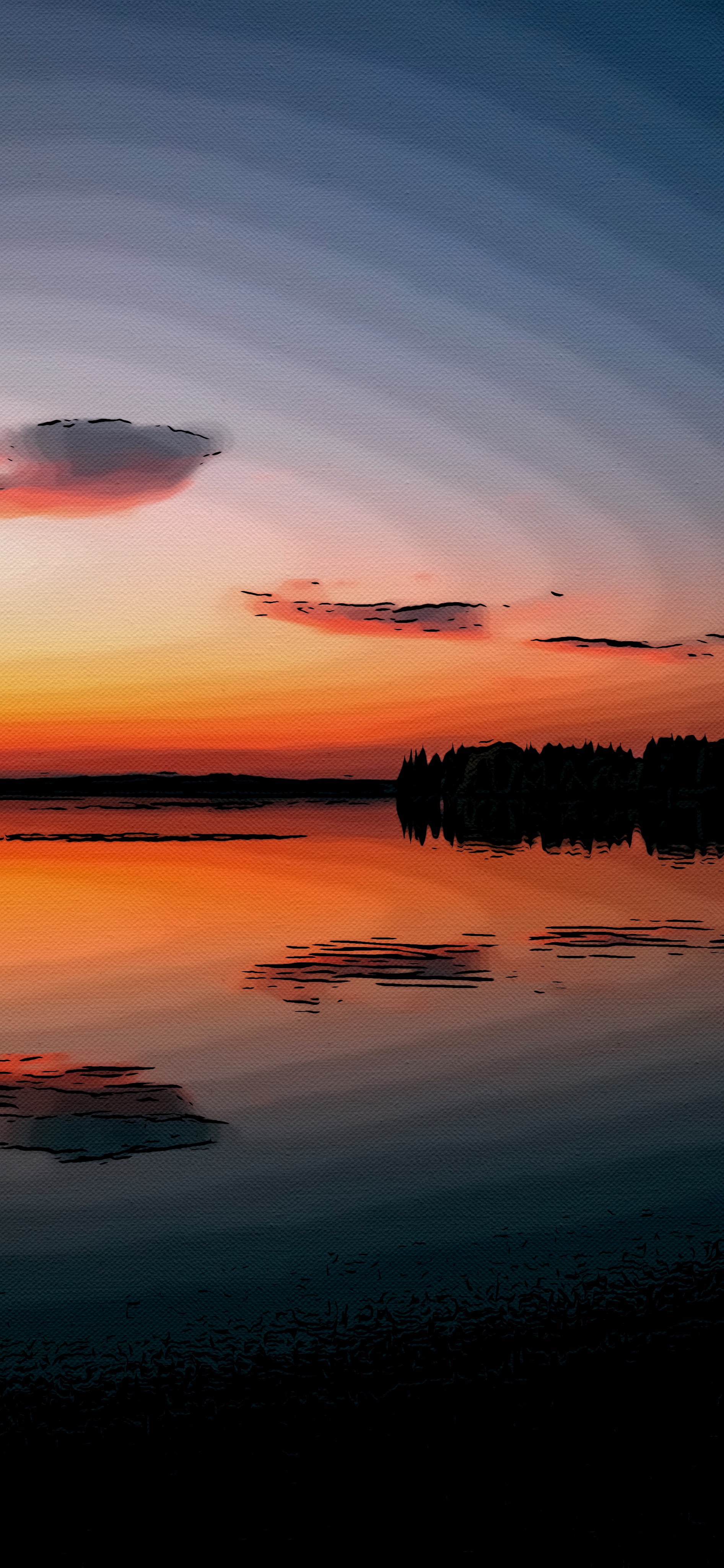 iPhone sunset canvas wallpaper